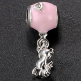 20pcs Pink Enamel Bear Dangle Charms for DIY Jewelry Making