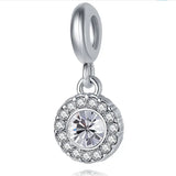 20pcs Rhinestone Round Dangle Charms for Bracelet Necklace DIY Accessory