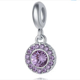20pcs Rhinestone Round Dangle Charms for Bracelet Necklace DIY Accessory