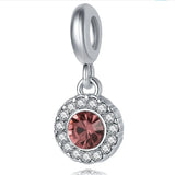 20pcs Rhinestone Round Dangle Charms for Bracelet Necklace DIY Accessory