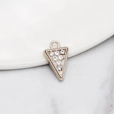 20pcs Rhinestone Star Round Geometric Charms for DIY Jewelry Making