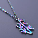 20pcs Rainbow Bamboo Leaves Branch Trunk Charms for Jewelry Making