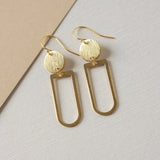 20pcs Raw Brass Textured D Shape Resin Frame Charms Pendants