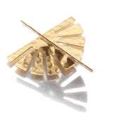 20pcs Raw Brass Textured Semicircle Sun Flower Half Round Charms