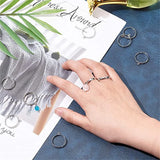 20pcs Silver Plated Adjustable Rings for Jewelry Making