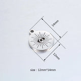 20pcs Stainless Steel Devil Eye Pendants Charms for DIY Jewelry