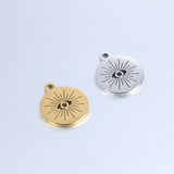20pcs Stainless Steel Devil Eye Pendants Charms for DIY Jewelry