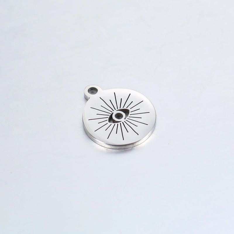 20pcs Stainless Steel Devil Eye Pendants Charms for DIY Jewelry