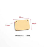 20pcs Stainless Steel Rectangle Bar Charms Pendants for DIY Jewelry Making