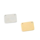 20pcs Stainless Steel Rectangle Bar Charms Pendants for DIY Jewelry Making