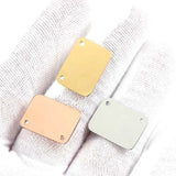 20pcs Stainless Steel Rectangle Bar Charms Pendants for DIY Jewelry Making