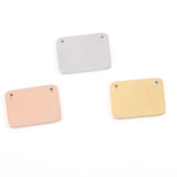 20pcs Stainless Steel Rectangle Bar Charms Pendants for DIY Jewelry Making