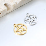 Stainless Steel Pentagram Pendant DIY Necklaces Charms