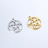 Stainless Steel Pentagram Pendant DIY Necklaces Charms