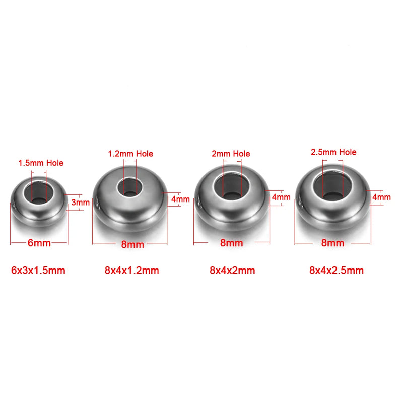 20pcs Stainless Steel Stopper Spacer Bead for Pandora Bracelet Bangle Necklace