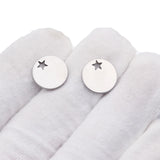 20pcs Stainless Steel Round Star Charms for Women Bracelet Necklace DIY
