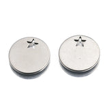 20pcs Stainless Steel Round Star Charms for Women Bracelet Necklace DIY