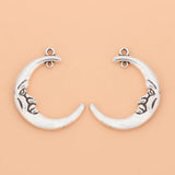 20pcs Tibetan Silver Crescent Moon Charms Pendants for DIY Jewelry Making