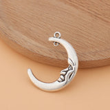 20pcs Tibetan Silver Crescent Moon Charms Pendants for DIY Jewelry Making