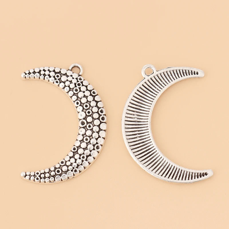 20pcs Tibetan Silver Crescent Moon Charms Pendants for Jewelry Making