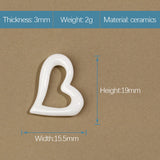 20pcs/Lot Heart Ceramic Jewelry Making DIY Accessory