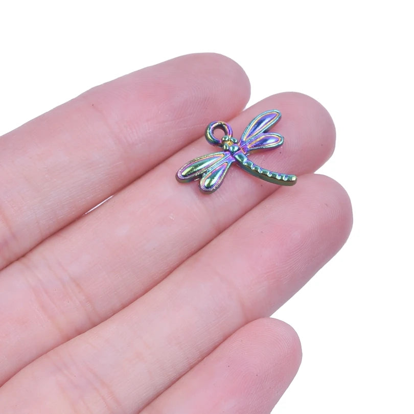 20pcs/Lot Dragonfly Insect Charm Vintage Pendant for Jewelry Making