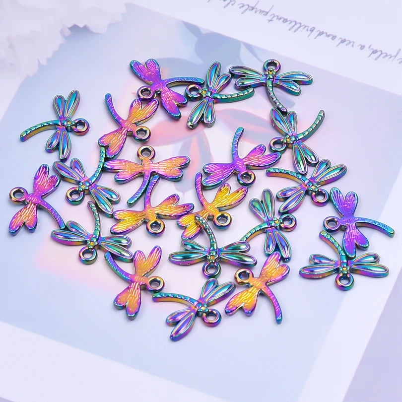 20pcs/Lot Dragonfly Insect Charm Vintage Pendant for Jewelry Making