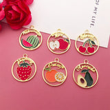 20pcs Enamel Fruit Charm for DIY Jewelry Making