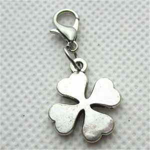 20pcs Four Leaf Clover Dangle Charms DIY Jewelry Bracelets Pendants