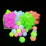 20pcs Luminous Mini Hexagon BPA Silicone Beads Glow in Dark Baby Pacifier Chain