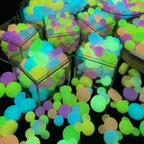 20pcs Luminous Mini Hexagon BPA Silicone Beads Glow in Dark Baby Pacifier Chain