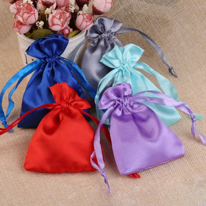 20pcs Silk Gift Bags Drawstring Stain Sachest Jewelry Candy Storage Dust Bag