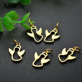 20pcs Matte Plating Hollow Out Sky Angel Charms 5mm Circle Jewelry Findings