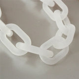 Matte Oval Acrylic Chunky Chain Links, Open Plastic Necklace Chain, 40mmx25mm