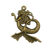 20pcs Antique Bronze Mermaid Charms 40x34mm