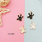 20pcs Mickey Hand Enamel Charms Pendants DIY Earring Bracelet Jewelry Gift