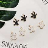 20pcs Mickey Hand Enamel Charms Pendants DIY Earring Bracelet Jewelry Gift