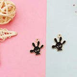 20pcs Mickey Hand Enamel Charms Pendants DIY Earring Bracelet Jewelry Gift
