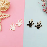 20pcs Mickey Hand Enamel Charms Pendants DIY Earring Bracelet Jewelry Gift