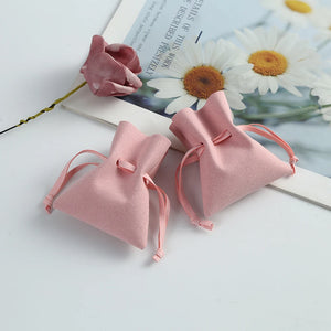 20pcs Microfiber Jewelry Organizer Suede Drawstring Bag Small Pouches