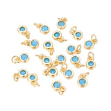 20pcs Brass CZ Birthstone Charms for DIY Earrings