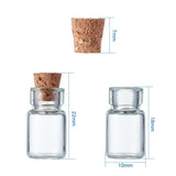 20pcs Mini Clear Glass Bottles Bead Seeds Dried Flower Containers