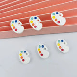 20pcs Mini Palette Earring Resin Charms Pendant Paint Board Findings DIY Crafts