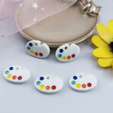 20pcs Mini Palette Earring Resin Charms Pendant Paint Board Findings DIY Crafts
