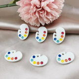 20pcs Mini Palette Earring Resin Charms Pendant Paint Board Findings DIY Crafts