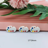 20pcs Mini Palette Earring Resin Charms Pendant Paint Board Findings DIY Crafts