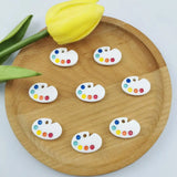 20pcs Mini Palette Earring Resin Charms Pendant Paint Board Findings DIY Crafts