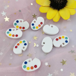 20pcs Mini Palette Earring Resin Charms Pendant Paint Board Findings DIY Crafts