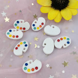 20pcs Mini Palette Earring Resin Charms Pendant Paint Board Findings DIY Crafts