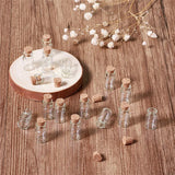 20pcs Glass Jar Bead Containers with Cork Stoppers 18x10mm